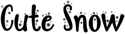 Cute Snow Font