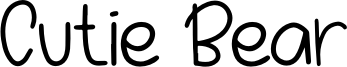 Cutie Bear Font
