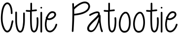 Cutie Patootie Skinny.ttf
