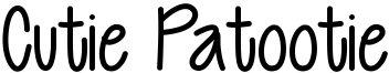 Cutie Patootie Font