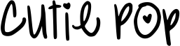 Cutie Pop Font