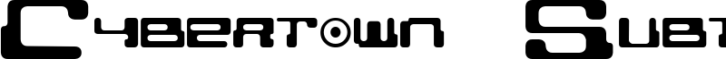 Cybertown Subterranean Font