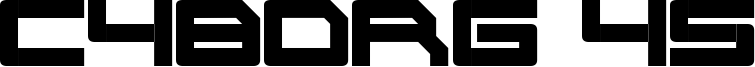 Cyborg 45 Font