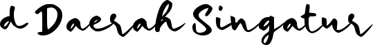 d Daerah Singatur Font