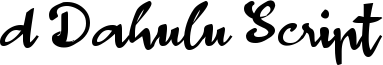 d Dahulu Script Font