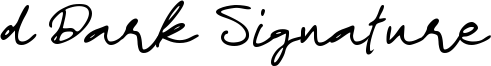 d Dark Signature Font