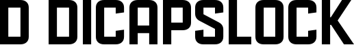 d Dicapslock Font
