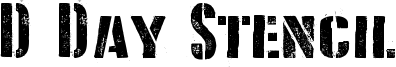 D Day Stencil Font