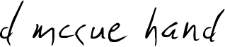 D McCue Hand Font