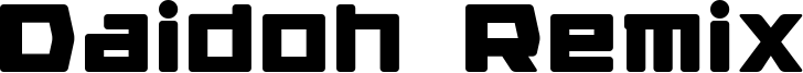 Daidoh Remix Font