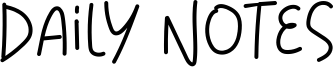 Daily Notes Font