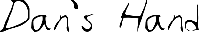 Dan's Hand Font
