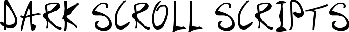Dark Scroll Scripts Font