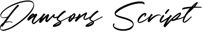 Dawsons Script Font