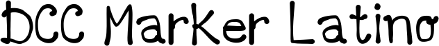 DCC Marker Latino Font