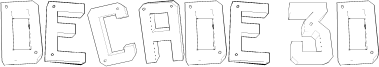 Decade 3d Font