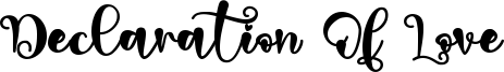 Declaration Of Love Font