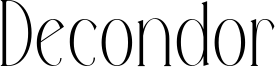 Decondor Font