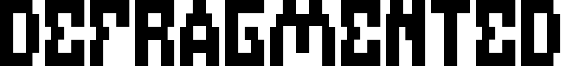 Defragmented Font