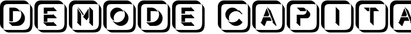 Demode Capitals Font