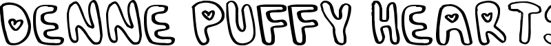 Denne Puffy Hearts Font
