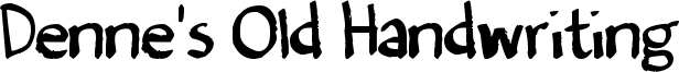 Denne's Old Handwriting Font