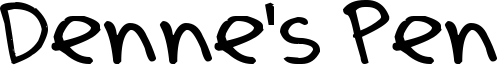 Denne's Pen Font