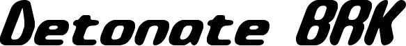 Detonate BRK Font