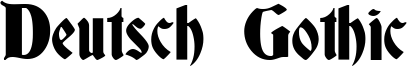 Deutsch Gothic Font