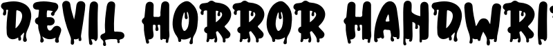 Devil Horror Handwritten Font