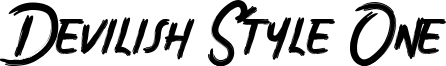 Devilish Style One Font