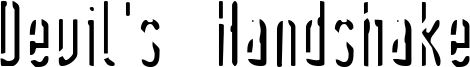 Devil's Handshake Font
