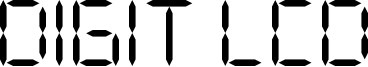 Digit LCD Font