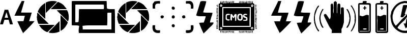 Digital Camera Symbols Font