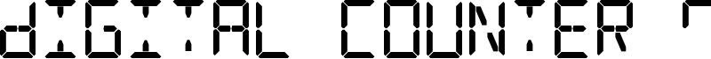 Digital Counter 7 Font