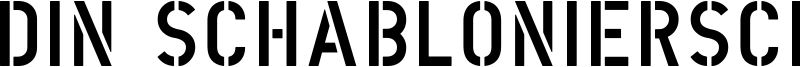 DIN Schablonierschrift Font