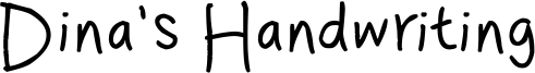 Dina's Handwriting Font