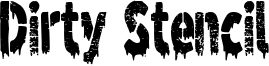 Dirty Stencil Font