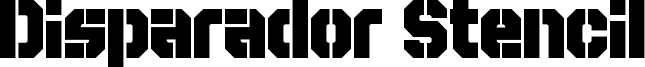 Disparador Stencil Font