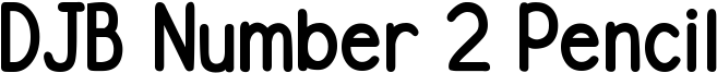 DJB Number 2 Pencil Bold.ttf