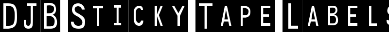 DJB Sticky Tape Labels Strips.ttf
