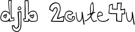 DJB 2Cute4u Font