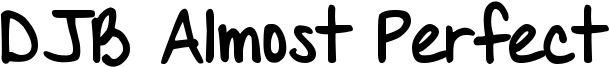 DJB Almost Perfect Font