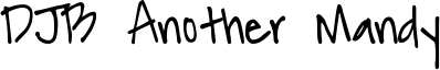 DJB Another Mandy Font