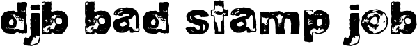DJB Bad Stamp Job Font