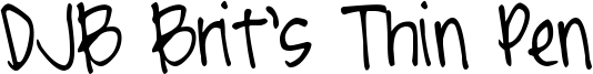 DJB Brit's Thin Pen Font