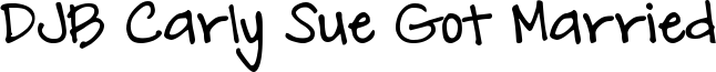 DJB Carly Sue Got Married Font