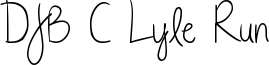 DJB C Lyle Run Font