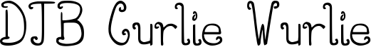 DJB Curlie Wurlie Font