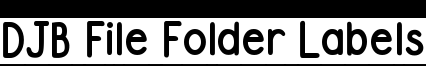 DJB File Folder Labels Font